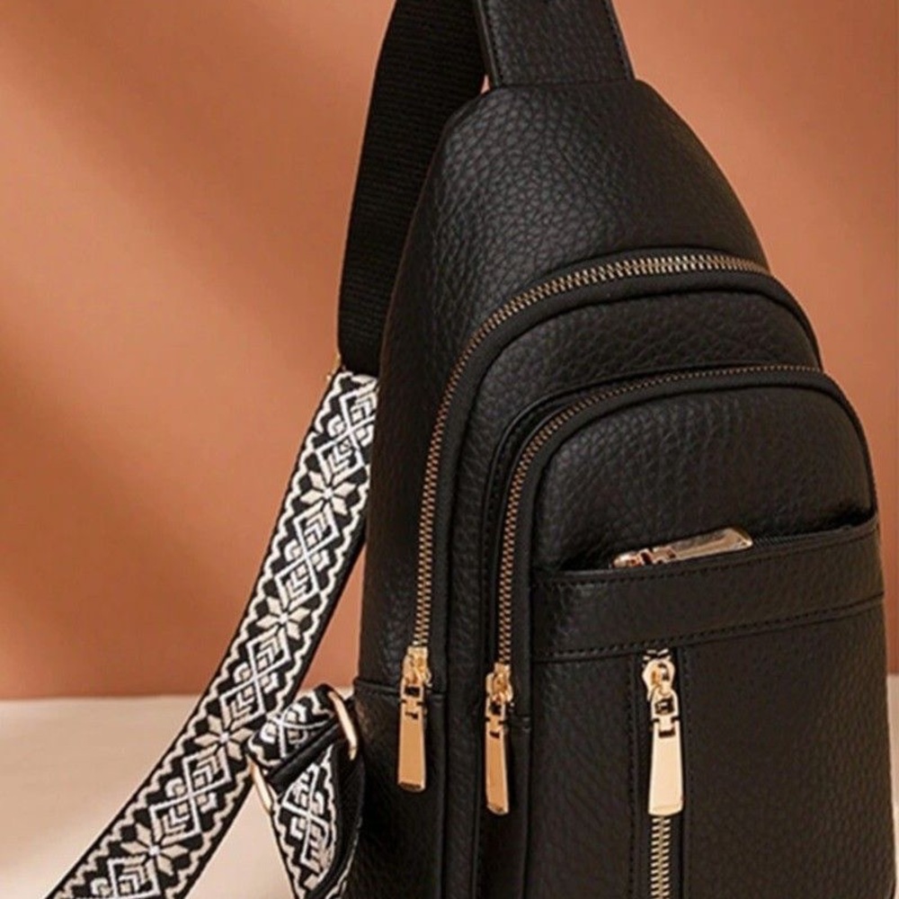 NWT Zhenmeishi Elegant Black Crossbody Bag